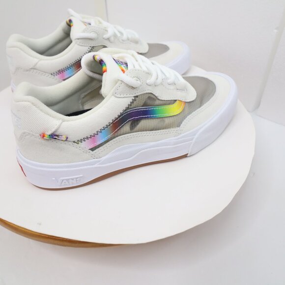 vans wayvee 2 GETHER As Ourselves white suede skate shoes size us 8.5 - Picture 5 of 8